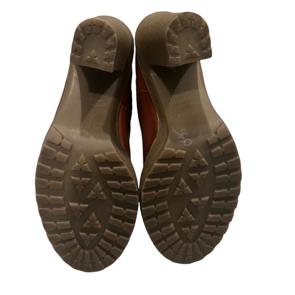 Coach Brown Laurette Leather Sweater Knit Boots, Sz 6.5 - Picture 13 of 15